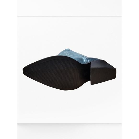 Madden Girl Women's Arizona Knee High Cowboy Boots Size 5 Blue Metallic NWT - Picture 4 of 4